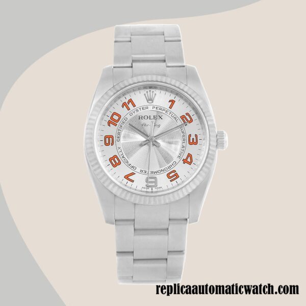 replica automatic Rolex Air-king Rolex Calibre 2813 Men's 114234SAO Silver-tone - Image 2