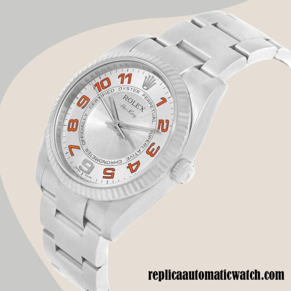 replica automatic Rolex Air-king Rolex Calibre 2813 Men's 114234SAO Silver-tone - Image 3