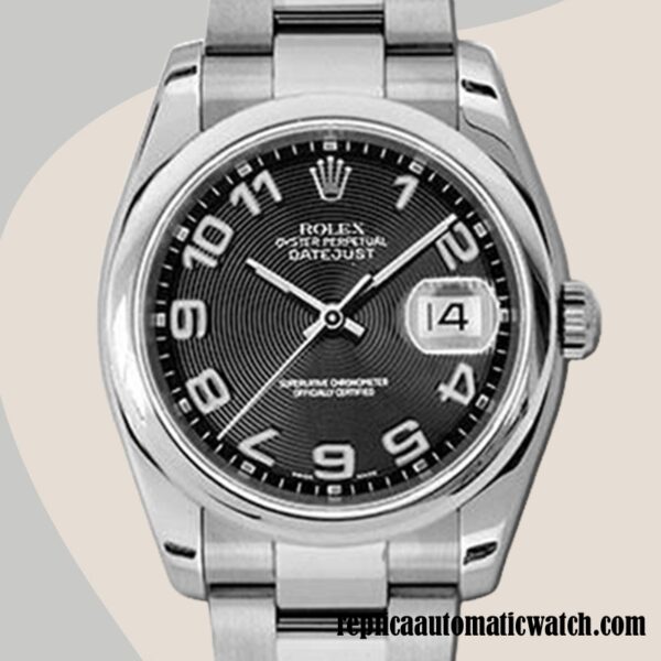 replica automatic Rolex Datejust 116200BKCAO Men's Rolex Calibre 2836/2813 Black Concentric Dial