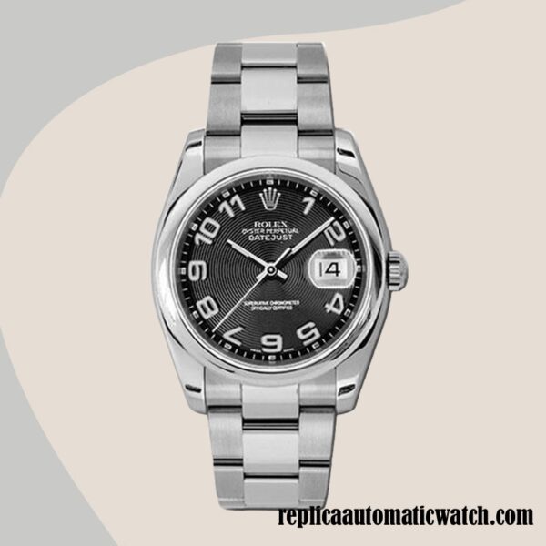 replica automatic Rolex Datejust 116200BKCAO Men's Rolex Calibre 2836/2813 Black Concentric Dial - Image 2