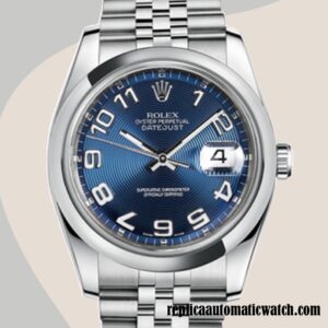 replica automatic Rolex Datejust Men's Rolex Calibre 2836/2813 116200BLCAJ 12mm Silver-tone