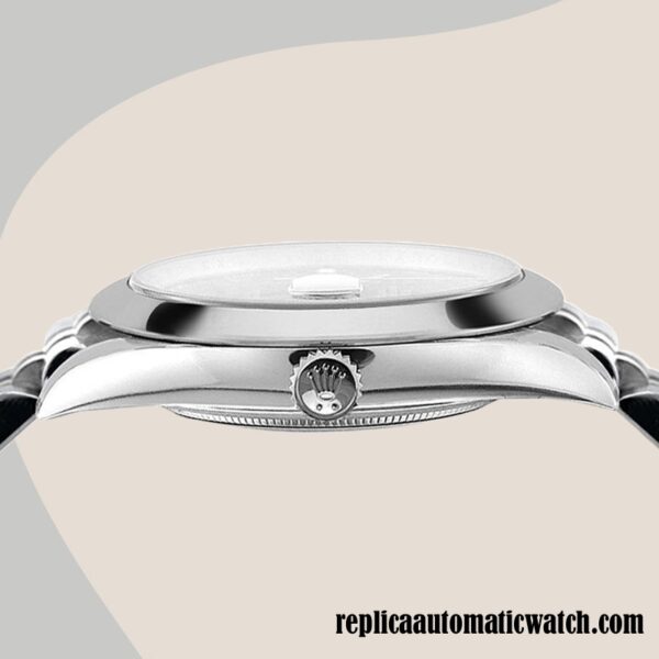 replica automatic Rolex Datejust Men's Rolex Calibre 2836/2813 116200BLCAJ 12mm Silver-tone - Image 3