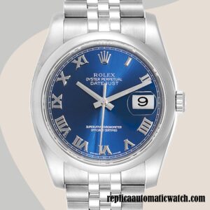 replica automatic Rolex Datejust Rolex Calibre 2836/2813 Men's 116200BLRJ Silver-tone