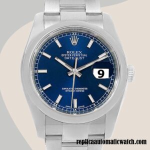 replica automatic Rolex Datejust 116200BLSO Rolex Calibre 2836/2813 Men's Blue Dial Silver-tone