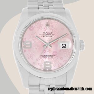 replica automatic Rolex Datejust Men's 116200PFAJ Rolex Calibre 2836/2813 Silver-tone