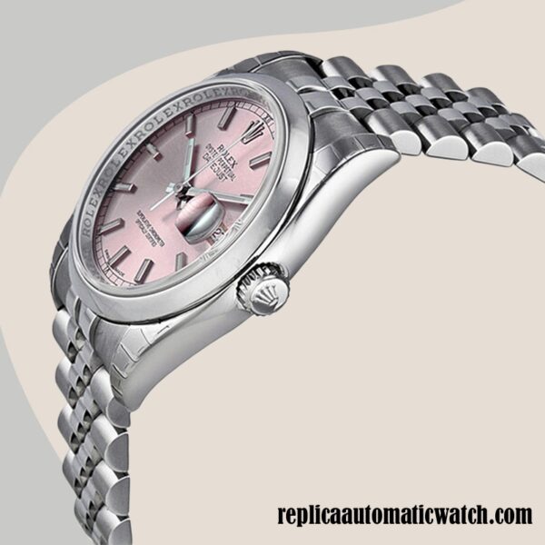 replica automatic Rolex Datejust Rolex Calibre 2836/2813 116200PSJ Men's Pink Dial 12mm - Image 3