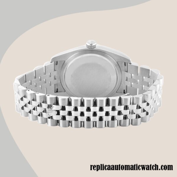 replica automatic Rolex Datejust Rolex Calibre 2836/2813 116200SFAJ Men's  Silver Floral Dial - Image 4
