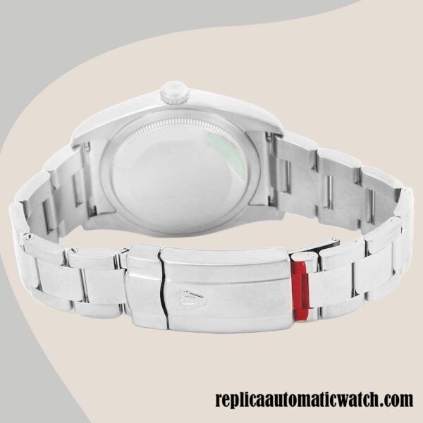 replica automatic Rolex Datejust Men's Rolex Calibre 2836/2813 116200SSO Silver Floral Dial 12mm - Image 4