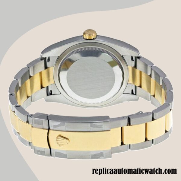 replica automatic Rolex Datejust 116203BKMDO Rolex Calibre 2836/2813 Men's Black Mother of Pearl Dial - Image 4