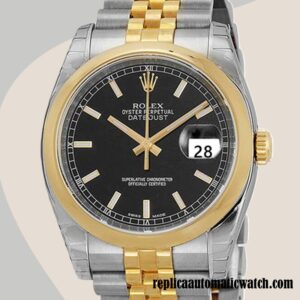 replica automatic Rolex Datejust 116203BKSJ Men's Rolex Calibre 2836/2813 Hands and Markers Automatic