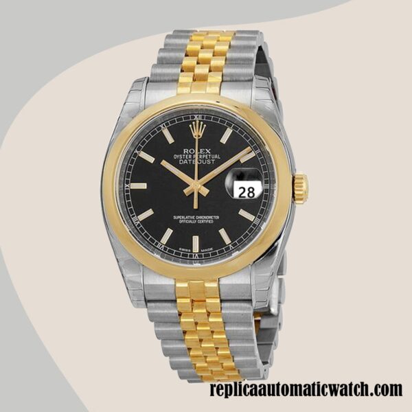 replica automatic Rolex Datejust 116203BKSJ Men's Rolex Calibre 2836/2813 Hands and Markers Automatic - Image 2