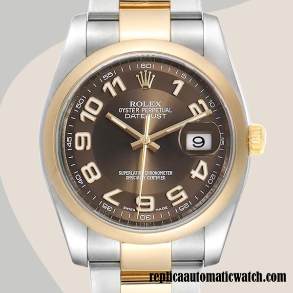 replica automatic Rolex Datejust Rolex Calibre 2836/2813 Men's 116203BRAO Hands and Markers Brown Dial
