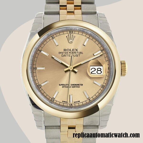 replica automatic Rolex Datejust Rolex Calibre 2836/2813 116203CSJ Men's Champagne Dial Automatic
