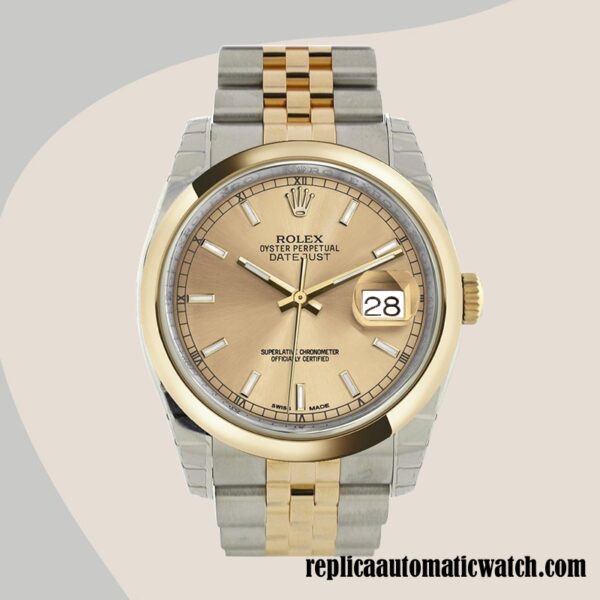 replica automatic Rolex Datejust Rolex Calibre 2836/2813 116203CSJ Men's Champagne Dial Automatic - Image 2