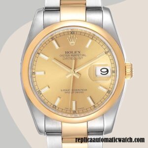 replica automatic Rolex Datejust 116203-72203 Rolex Calibre 2836/2813 Men's Champagne Dial 12mm