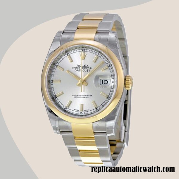 replica automatic Rolex Datejust 116203SSO Men's Rolex Calibre 2836/2813 Silver Dial Hands and Markers - Image 2