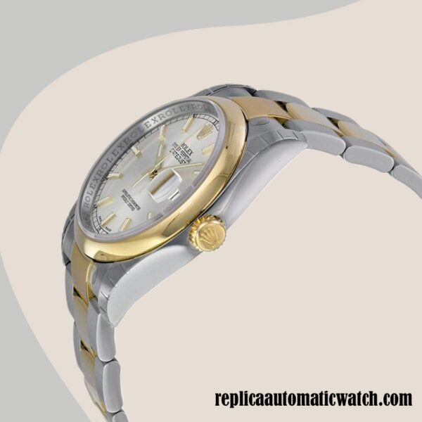 replica automatic Rolex Datejust 116203SSO Men's Rolex Calibre 2836/2813 Silver Dial Hands and Markers - Image 3