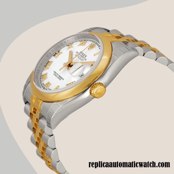 replica automatic Rolex Datejust 116203-0144 Rolex Calibre 2836/2813 Men's Two-tone Automatic - Image 3