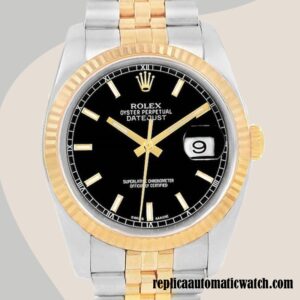 replica automatic Rolex Datejust Rolex Calibre 2836/2813 116233BKSJ Men's Black Dial Hands and Markers