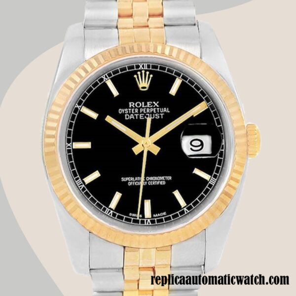 replica automatic Rolex Datejust Rolex Calibre 2836/2813 116233BKSJ Men's Black Dial Hands and Markers