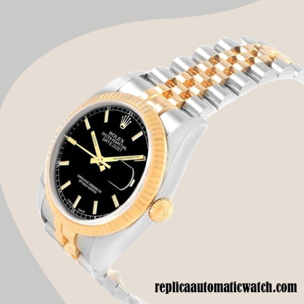 replica automatic Rolex Datejust Rolex Calibre 2836/2813 116233BKSJ Men's Black Dial Hands and Markers - Image 3