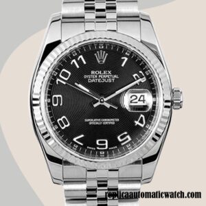 replica automatic Rolex Datejust Rolex Calibre 2836/2813 116234BKCAJ Men's Hands and Markers Black Dial