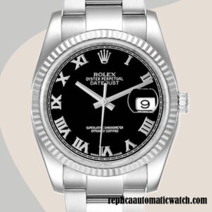 replica automatic Rolex Datejust 116234BKRO Rolex Calibre 2836/2813 Men's Black Dial