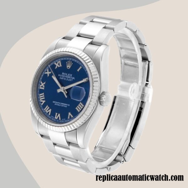 replica automatic Rolex Datejust Men's Rolex Calibre 2836/2813 116234BLRO  Blue Dial - Image 3