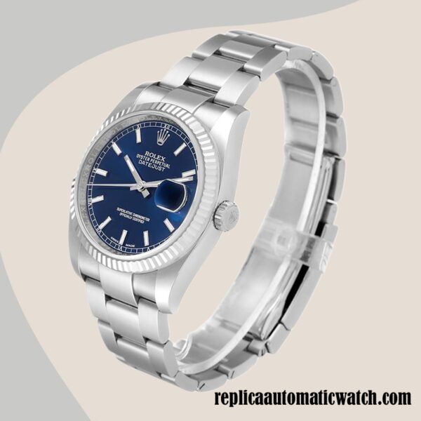 replica automatic Rolex Datejust Men's 116234BLSO Rolex Calibre 2836/2813 Blue Dial - Image 3