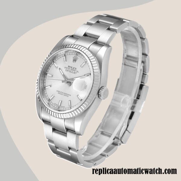 replica automatic Rolex Datejust 116234SSO Men's Rolex Calibre 2836/2813 12mm Silver-tone - Image 3