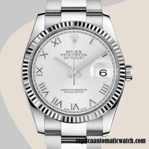 replica automatic Rolex Datejust Men's Rolex Calibre 2836/2813 116234WRO White Dial