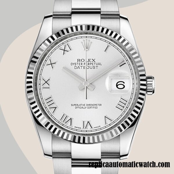 replica automatic Rolex Datejust Men's Rolex Calibre 2836/2813 116234WRO White Dial