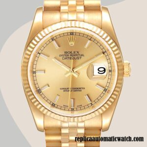 replica automatic Rolex Datejust Men's 116238-0059 Rolex Calibre 2836/2813 12mm Gold-tone