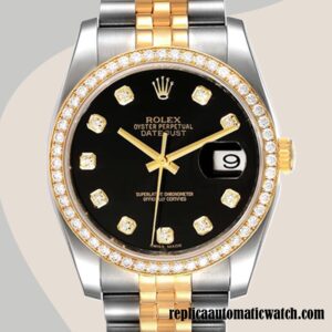replica automatic Rolex Datejust 116243BKDJ Men's Rolex Calibre 2836/2813  12mm
