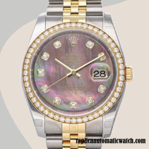 replica automatic Rolex Datejust Men's 116243BKMDJ Rolex Calibre 2836/2813 Two-tone