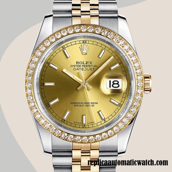 replica automatic Rolex Datejust 116243CSJ Rolex Calibre 2836/2813 Men's Two-tone 12mm