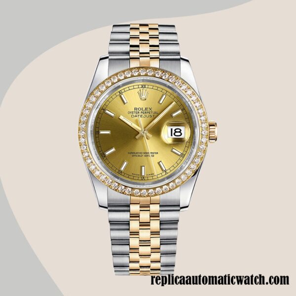 replica automatic Rolex Datejust 116243CSJ Rolex Calibre 2836/2813 Men's Two-tone 12mm - Image 2