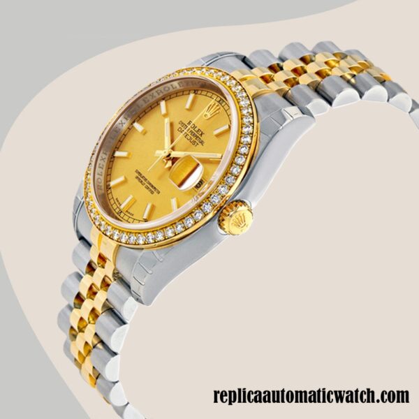 replica automatic Rolex Datejust 116243CSJ Rolex Calibre 2836/2813 Men's Two-tone 12mm - Image 3
