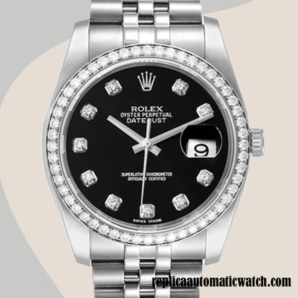 replica automatic Rolex Datejust Men's Rolex Calibre 2836/2813 116244BKDJ  Silver-tone