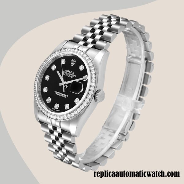 replica automatic Rolex Datejust Men's Rolex Calibre 2836/2813 116244BKDJ  Silver-tone - Image 3