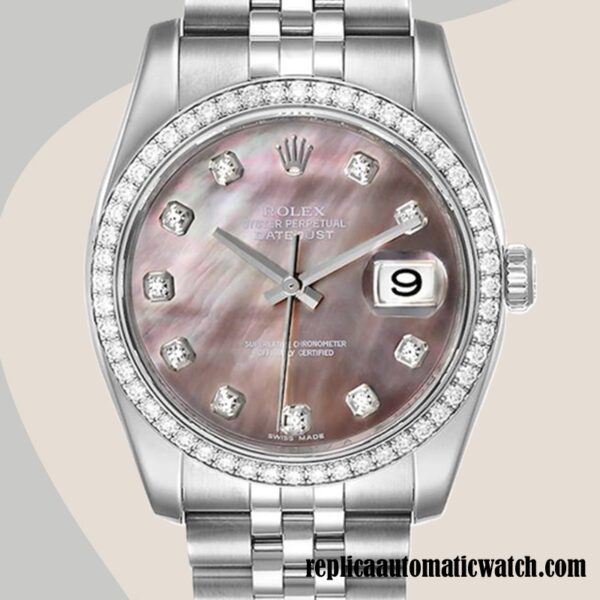 replica automatic Rolex Datejust 116244BKMDJ Rolex Calibre 2836/2813 Men's