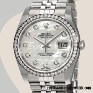 replica automatic Rolex Datejust Rolex Calibre 2836/2813 116244MDJ Men's 12mm Mother of Pearl