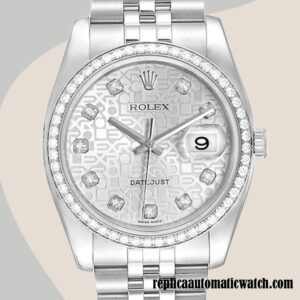 replica automatic Rolex Datejust Men's Rolex Calibre 2836/2813 116244SJDJ Silver-tone