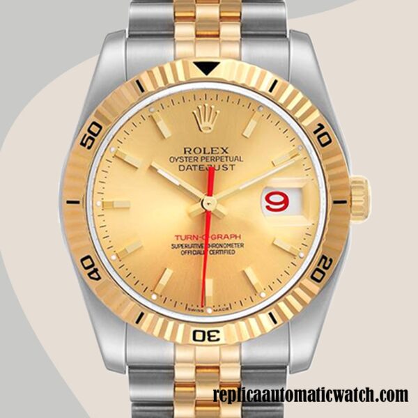 replica automatic Rolex Datejust Turn-o-graph Rolex Calibre 2813 116263 Men's Champagne Dial Automatic