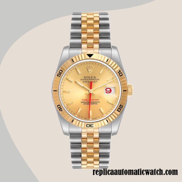 replica automatic Rolex Datejust Turn-o-graph Rolex Calibre 2813 116263 Men's Champagne Dial Automatic - Image 2