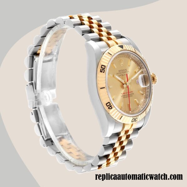 replica automatic Rolex Datejust Turn-o-graph Rolex Calibre 2813 116263 Men's Champagne Dial Automatic - Image 3