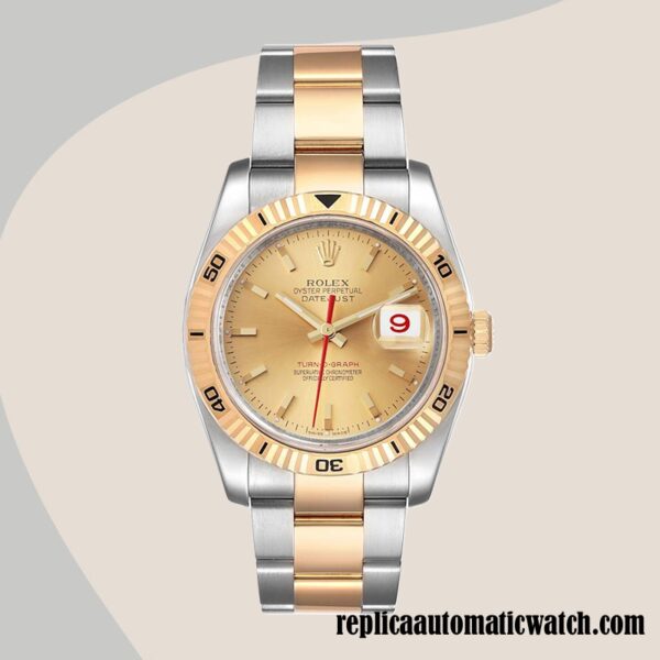 replica automatic Rolex Datejust Turn-o-graph Rolex Calibre 2813 116263 Men's Champagne Dial Automatic - Image 5