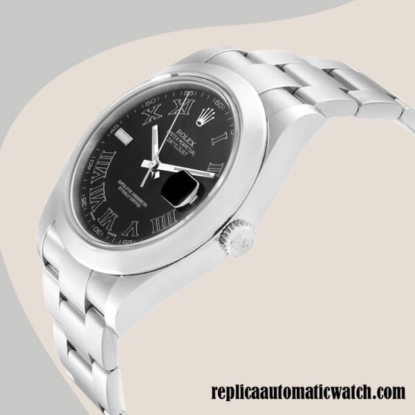 replica automatic Rolex Datejust Men's 116300BKRO Rolex Calibre 2836/2813 Automatic Silver-tone - Image 3