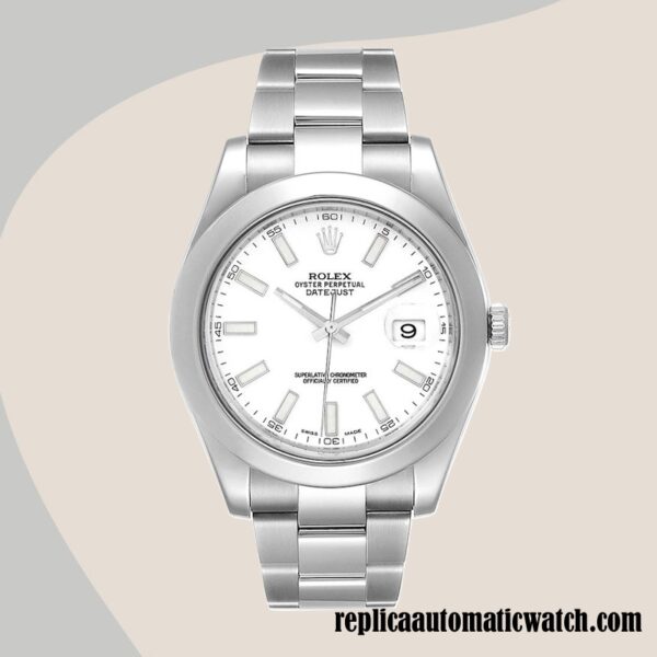 replica automatic Rolex Datejust 116300WSO Rolex Calibre 2836/2813 Men's Hands and Markers - Image 2