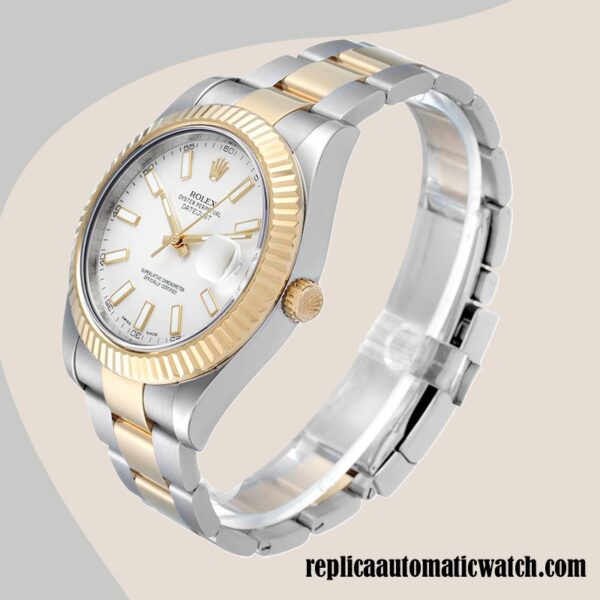 replica automatic Rolex Datejust Men's Rolex Calibre 2836/2813 116333-72213 White Dial - Image 3